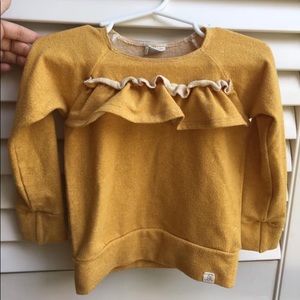 Lulu & Roo mustard ruffle sweater